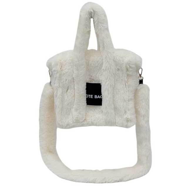 Candy Color Plush Crossbody Bag
