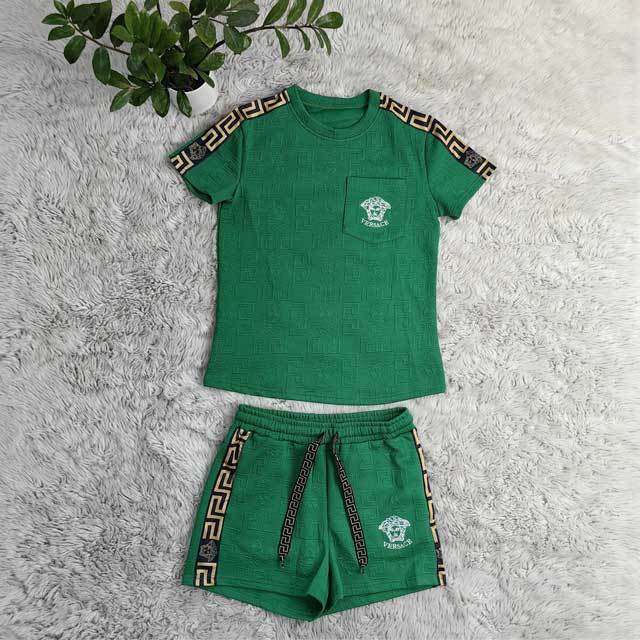 Fashion Embossing Casual Short Set