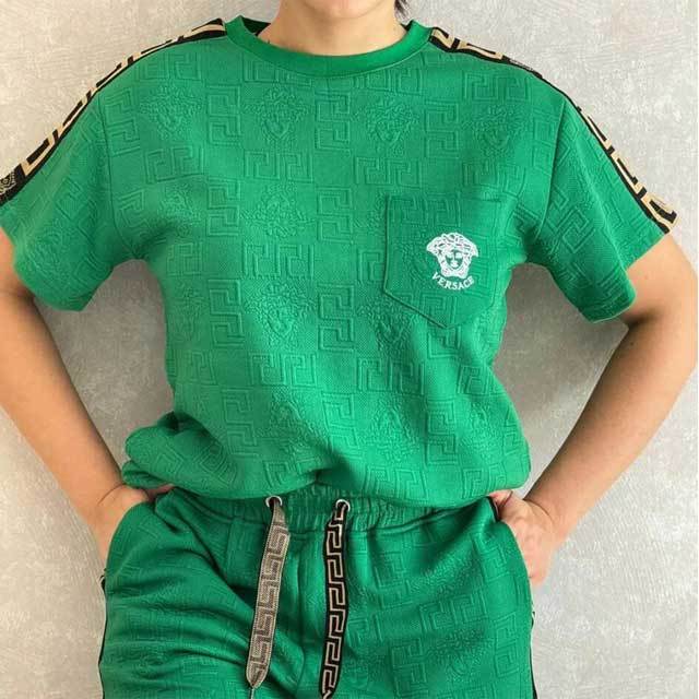 Fashion Embossing Casual Short Set