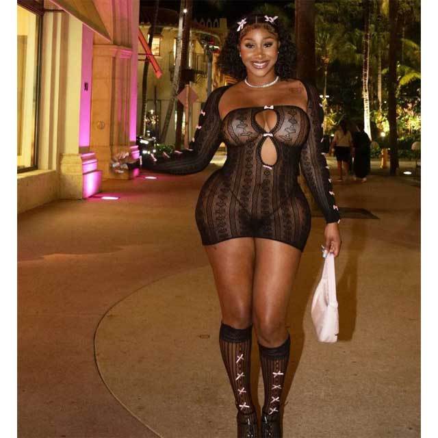 Bow Hollow Out Lingerie Dress