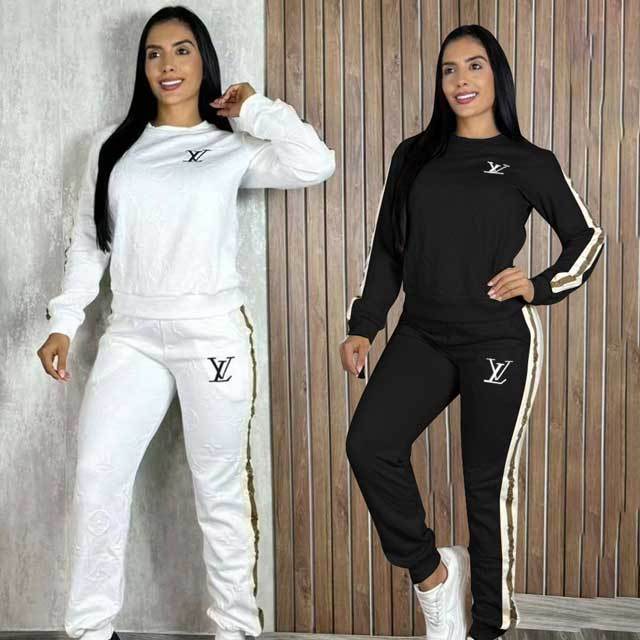 Embroidery Embossing Long Sleeve Casual Jogging Suit