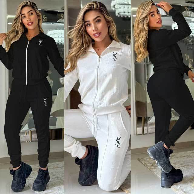 Embroidery Embossing Fall Sport Pants Set