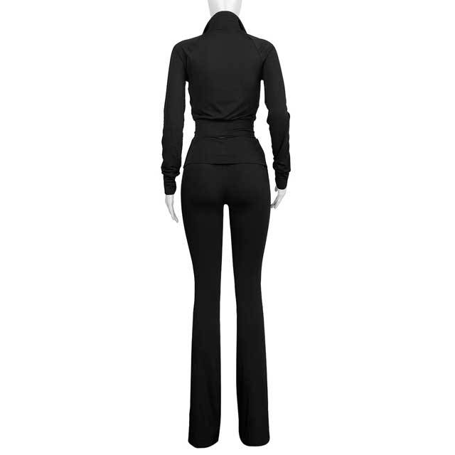 Basic Zipper Top Fall Jogging Suit