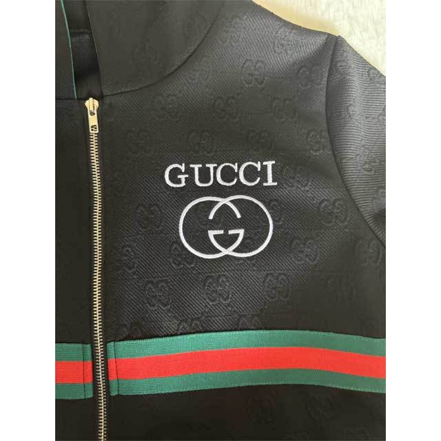 Embroidery Embossing Striped Hooded Tracksuit Set