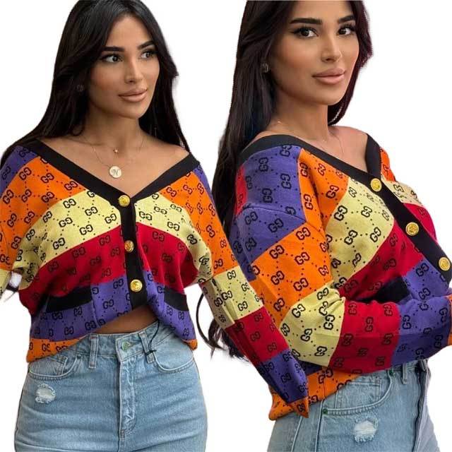 Color Block Knit Cardigan Coat