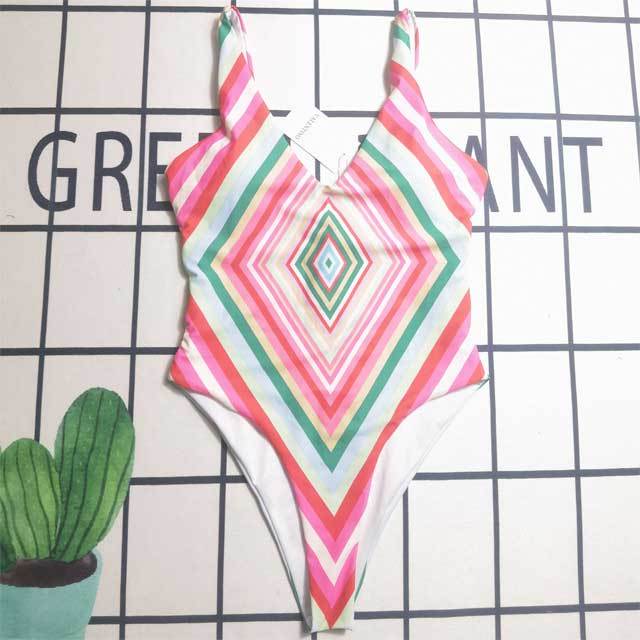 Printed Fashion Sleeveless One Piece Swimsuit