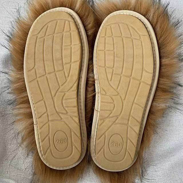 Faux Fur Flat Slippers