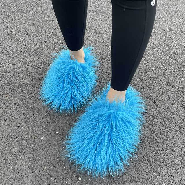 Faux Fur Wool Slippers