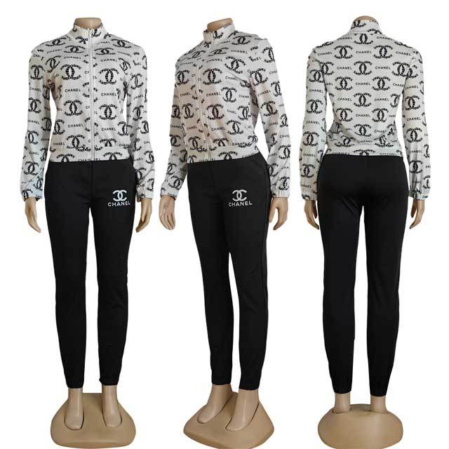 Printed Fashion Casual Tracksuit Set
