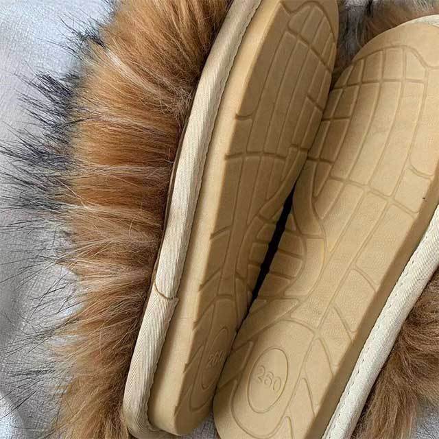 Faux Fur Flat Slippers