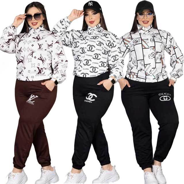 Printed Fashion Casual Tracksuit Set