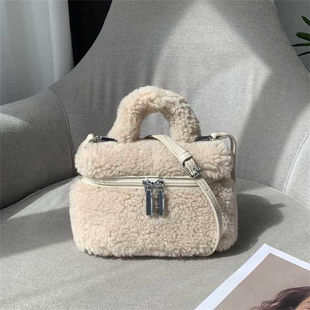 Vintage Furry Makeup Bag