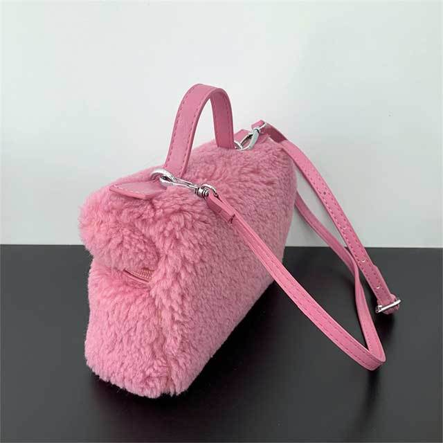 Vintage Furry Makeup Bag