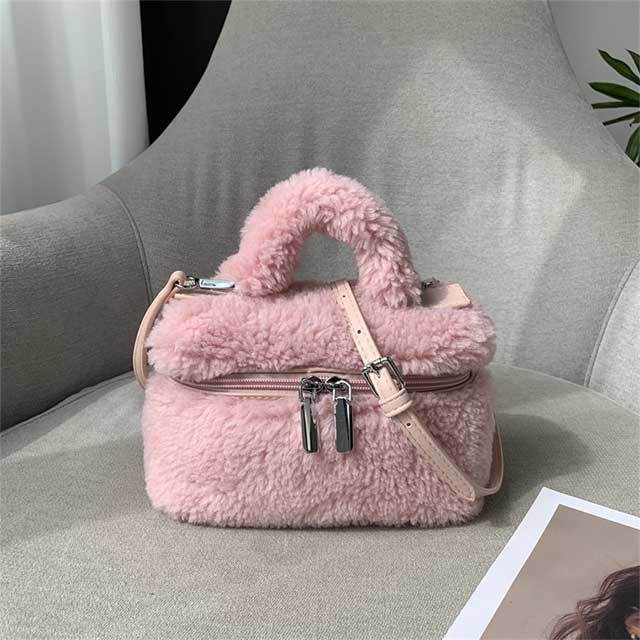 Vintage Furry Makeup Bag