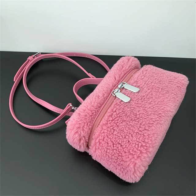 Vintage Furry Makeup Bag