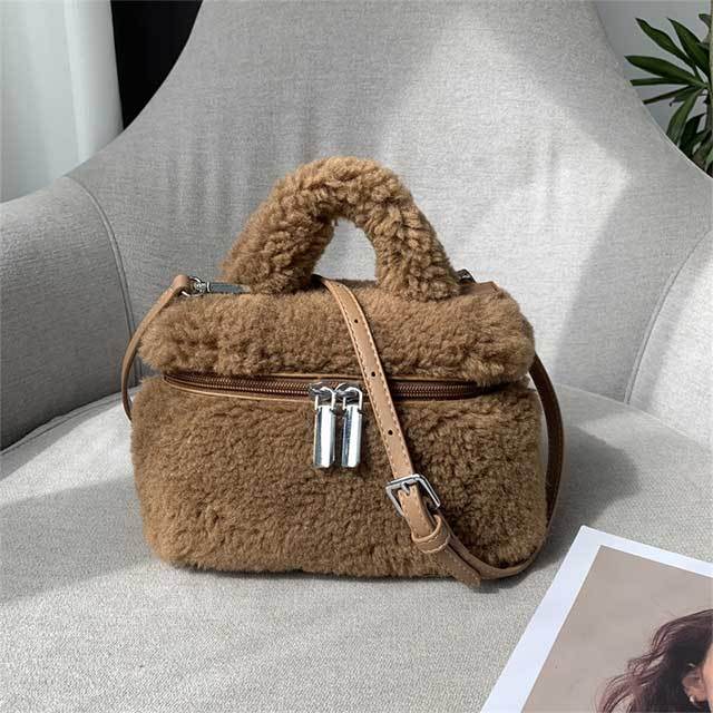 Vintage Furry Makeup Bag