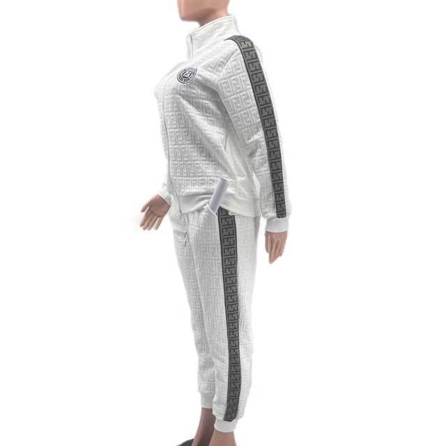 Fashion Embroidery Embossing Fall Tracksuit Set