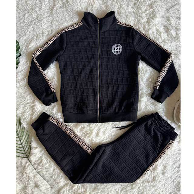 Fashion Embroidery Embossing Fall Tracksuit Set