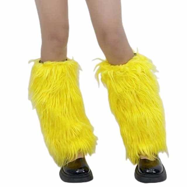 Candy Color Faux Fuzzy Leg Socks