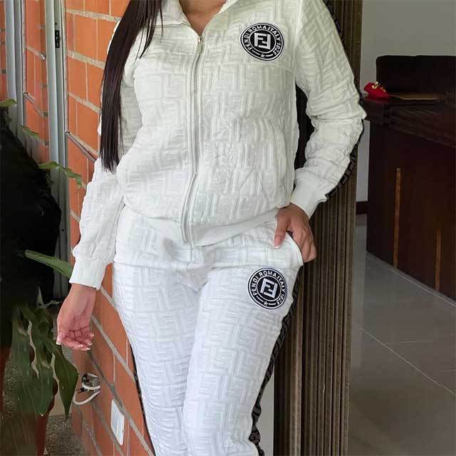 Fashion Embroidery Embossing Fall Tracksuit Set
