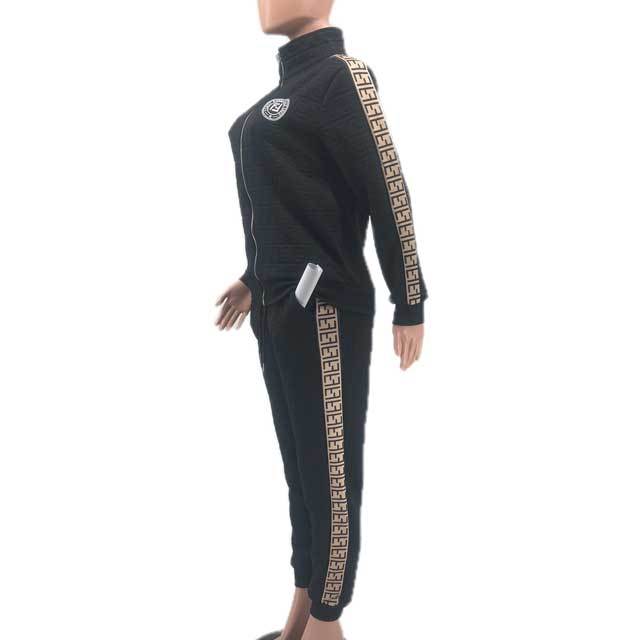 Fashion Embroidery Embossing Fall Tracksuit Set