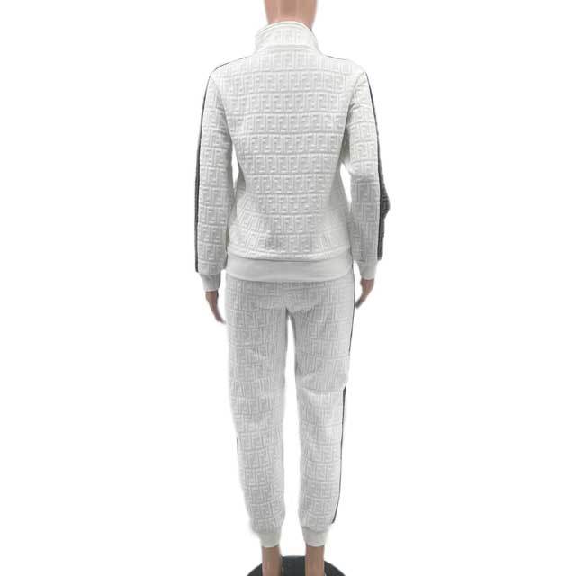 Fashion Embroidery Embossing Fall Tracksuit Set