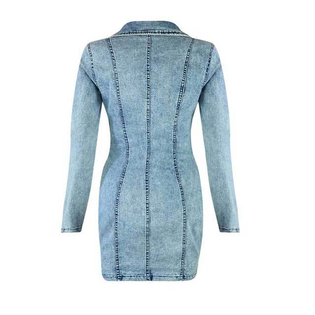Denim Slit Cargo Dress