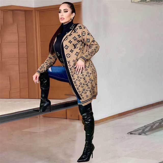 Knit Fashion Hooded Cardigan Coat
