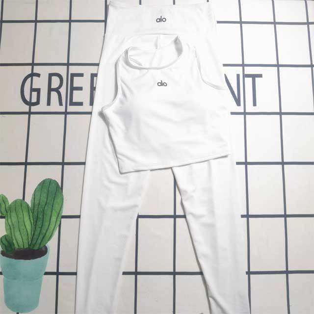 Letter Print Tank Top Skinny Jogging Suit