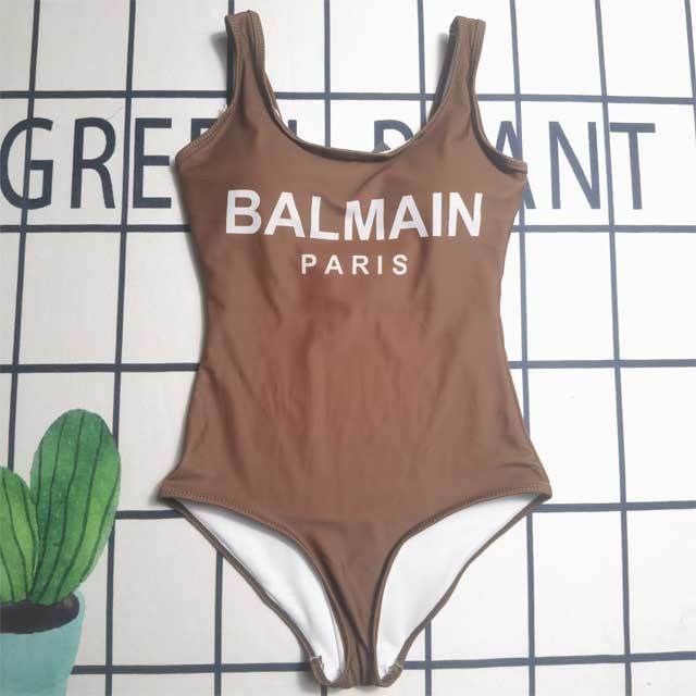 Letter Print Sleeveless One Piece Swimsuit