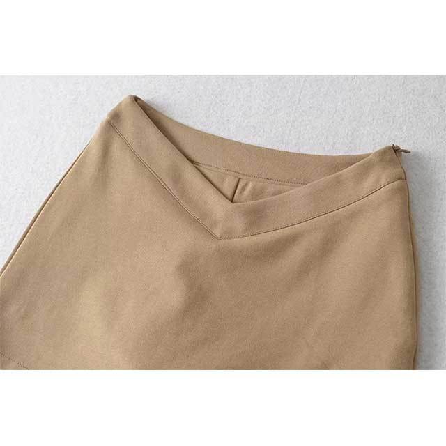 Retro V-waist Split Skirt