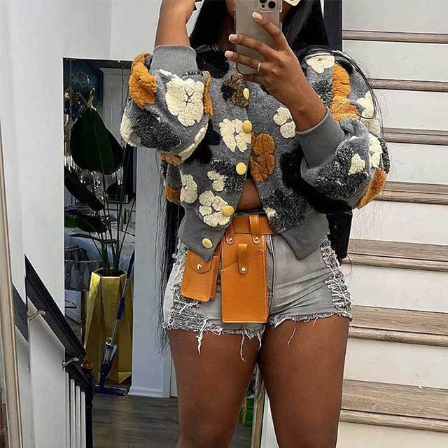 Stylish Casual Jacquard Jacket