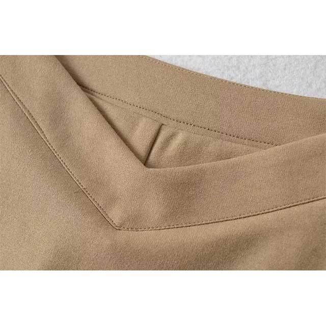 Retro V-waist Split Skirt