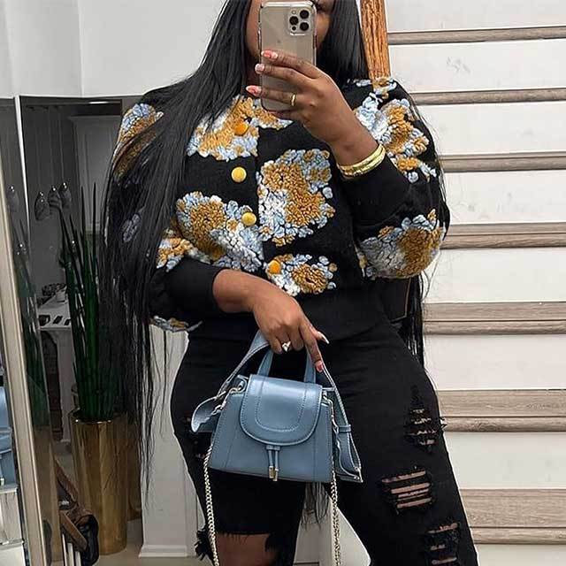 Stylish Casual Jacquard Jacket