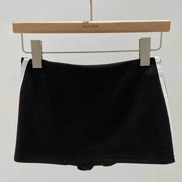 Zipper Up Jacket Top Mini Skirt Set (top+skirt+hair clips)