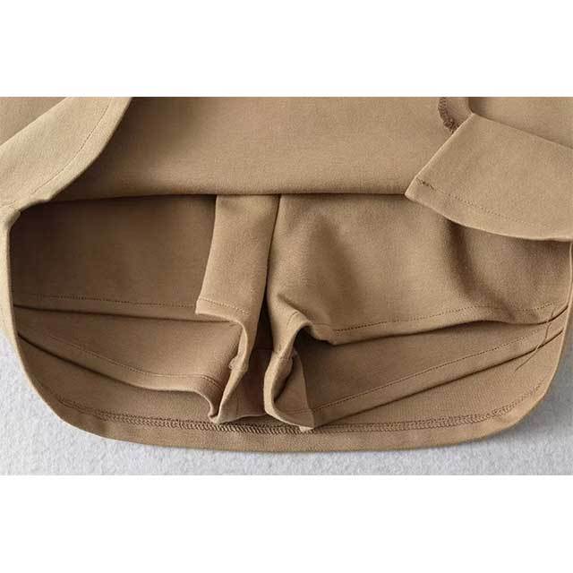 Retro V-waist Split Skirt