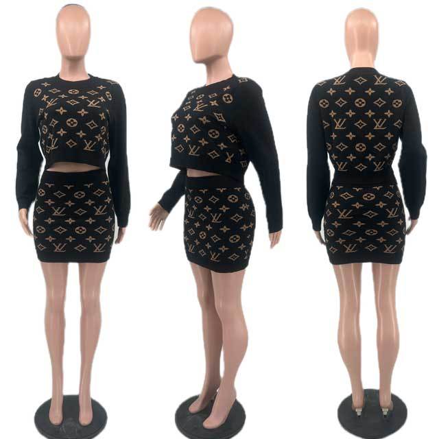 Knit Fashion Sweater Skirt Set