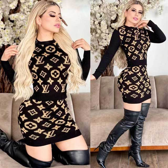 Knit Fashion Sweater Skirt Set