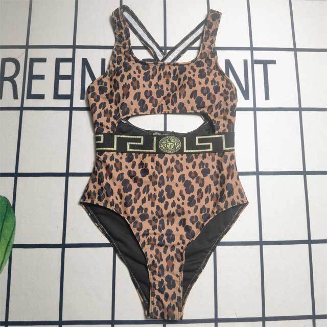 Hollow Out Leopard Print Sexy One Piece