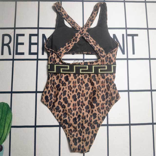 Hollow Out Leopard Print Sexy One Piece