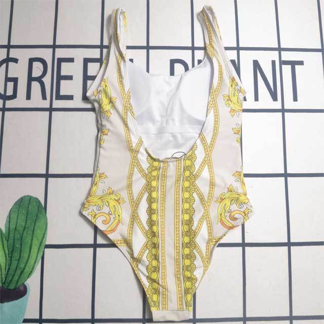 Printed Backless Sexy One Piece