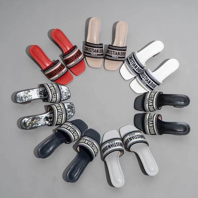 Chunky Heel Open Toe Slippers Shoes