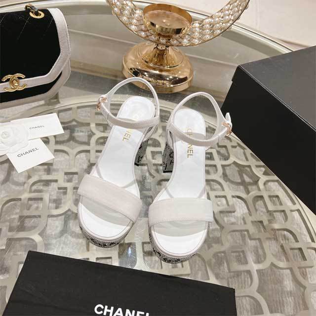 Rhinestones Chunky Heeled Sandals