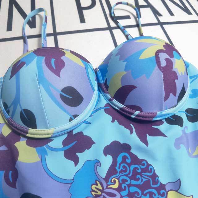 Floral Print Cami One Piece Swimsuit