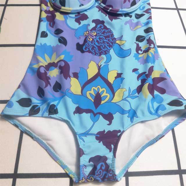 Floral Print Cami One Piece Swimsuit