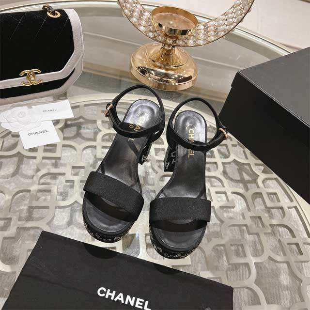 Rhinestones Chunky Heeled Sandals