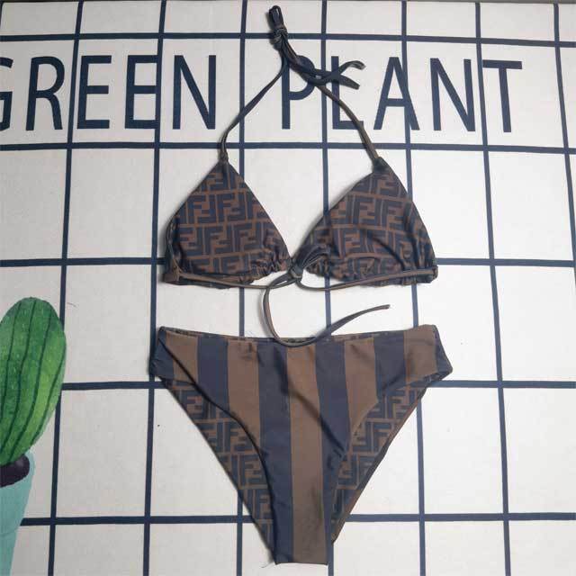 Striped Strappy Sexy Bikini Set
