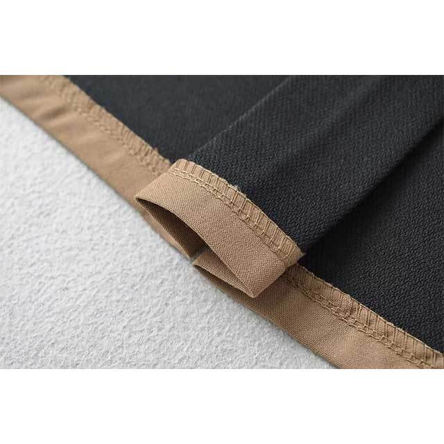 High-waisted Pleated Skirt with Bow Decoration