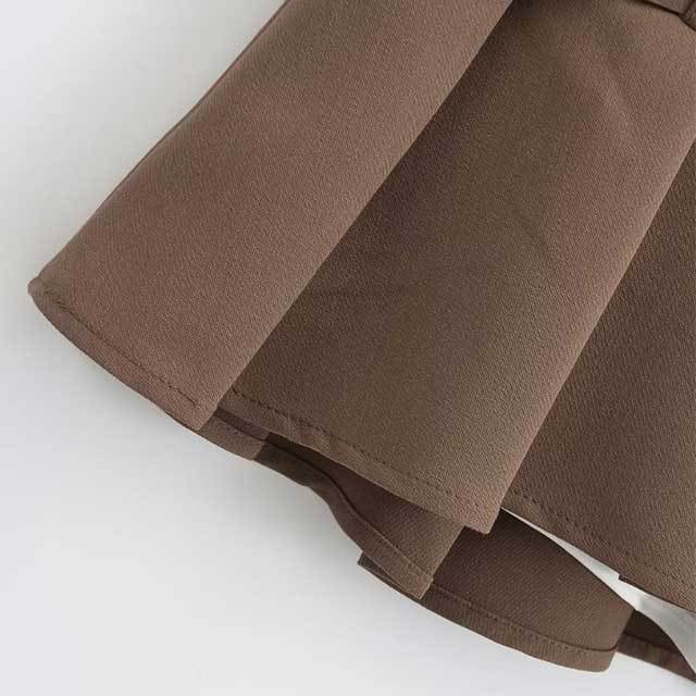 Preppy Belted Pleated Skirt