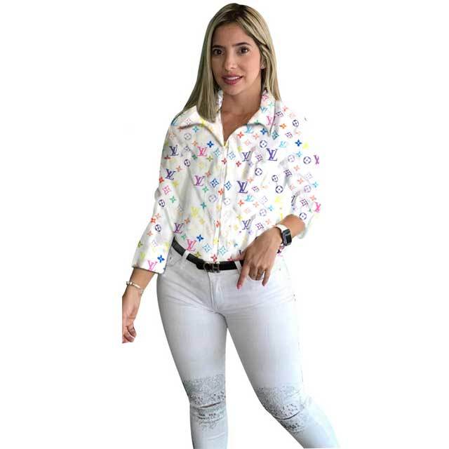 Printed Long Sleeve Casual Shirt Top